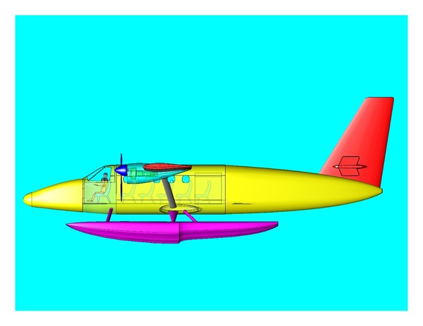 dxf float utility aircraft - Twin Otter Float dwg.7z or .dxf (zip) by RodgerSaintJohn